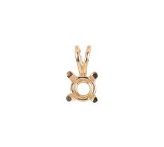 PENDENTIF SOLITAIRE OR J. CHATON FIL 2,3 MM