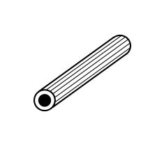 TUBE A CHARNIERE ROND GAUDRONNE 4,0 X 3,0 MM