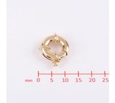 Veerring fantasie 11.0 mm zonder eindstuk dik 14 karaat geelgoud