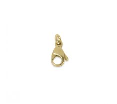 Karabijnhaak 9.0 mm bol met oog 14 karaat geelgoud