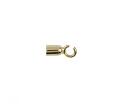 EMBOUTS OR JAUNE POUR CHAINE RONDE 2,0 MM