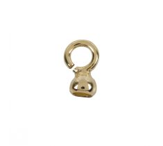Inlakbal 2.5 mm met open oog 14 karaat geelgoud