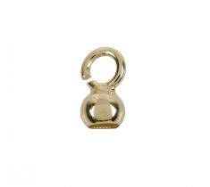 Inlakbal 3.0 mm met open oog 14 karaat geelgoud