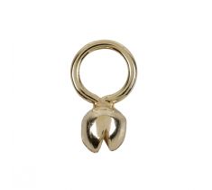 Knijpbal 3.0 mm met groot dicht oog 14 karaat geelgoud