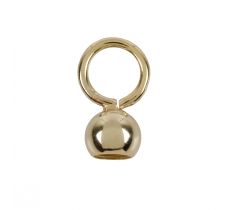 Inlakbal 3.5 mm met dicht oog 14 karaat geelgoud