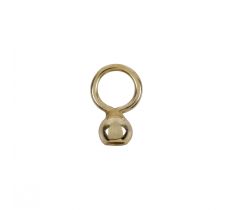 Inlakbal 4.0 mm met dicht oog 14 karaat geelgoud