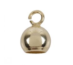 Inlakbal 6.0 mm met open oog 14 karaat geelgoud
