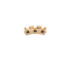 Stripchaton gebogen 3 x 1.9 mm 14 karaat geelgoud