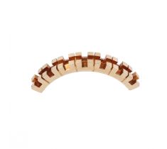 Stripchaton gebogen 7 x 1.9 mm 14 karaat geelgoud