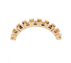 Stripchaton gebogen 9 x 1.9 mm 14 karaat geelgoud