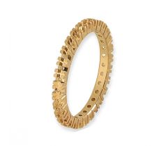 Alliance ring rondom 0.03 crt ringmaat 17.75 - 14 karaat geelgoud