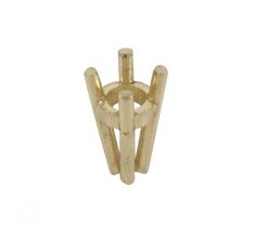 Chaton 4-poot lang schuin draad 2.8 mm 14 karaat geelgoud