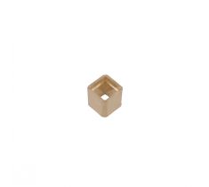 Zetkast vierkant open glad 2.0 x 2.0 mm steenmaat 14 karaat geelgoud