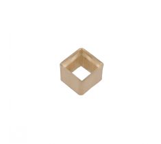 Zetkast vierkant open glad 3.5 x 3.5 mm steenmaat 14 karaat geelgoud