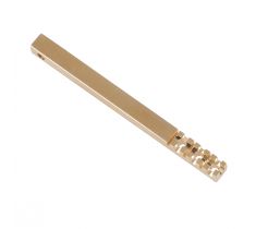 Hanger 1.9 mm 4-poot chaton 3-steens 14 karaat geelgoud
