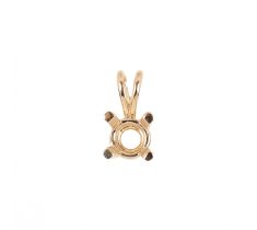 Solitairhanger 3.6 mm 4-poot draadchaton met lusoog 14 karaat geelgoud