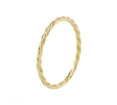 Aanschuifring 1.5 mm torsdraad ringmaat 18.5 - 14 karaat geelgoud