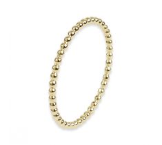 Aanschuifring 1.5 mm pareldraad ringmaat 18.5- 14 karaat geelgoud