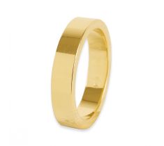 Basisring 4.0 mm vlak/vlak dikte 1.8 mm ringmaat 21.0 - 14 karaat geelgoud