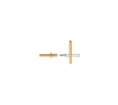 Swissback 1.0 mm met parelschotel 2.3 mm 14 karaat geelgoud