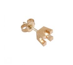 Oorsteker met 4-poot chaton zwaar 5.3 mm 14 karaat geelgoud