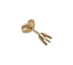 Oorsteker met 6-poot onderwaartse chaton 4.7 mm 14 karaat geelgoud