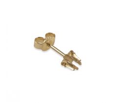 Oorsteker met 6-poot schotelchaton 2.3 mm 14 karaat geelgoud