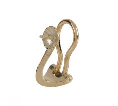 Oorclip met parelschotel 5.0 mm 14 karaat geelgoud