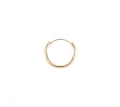 Oorring 11.0 mm  met scharnier 14 karaat geelgoud
