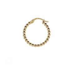 Oorring 18.0 mm pareldraad 14 karaat geelgoud
