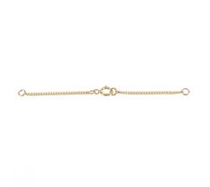Veiligheidskettinkje gourmet collier 6 cm middel met veerring 14 karaat geelgoud