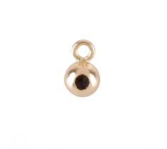 Collierschuif 3.0 mm met oog 14 karaat geelgoud
