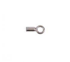 Eindstuk rond 1.5 mm 14 karaat witgoud