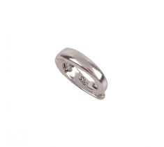 Inhaakoog 7.0 mm bol met clipsluiting 14 karaat witgoud
