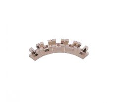 Stripchaton gebogen 5 x 1.9 mm 14 karaat witgoud