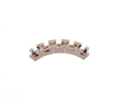 Stripchaton gebogen 5 x 3.2 mm 14 karaat witgoud