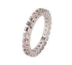 Alliance ring rondom 0.03 crt ringmaat 17.75 - 14 karaat witgoud