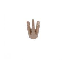 Chaton 6-poot onderwaarts hoog 2.7 mm 14 karaat witgoud