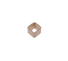 Zetkast vierkant open glad 2.5 x 2.5 mm steenmaat 14 karaat witgoud