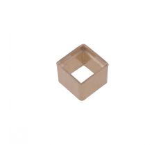 Zetkast vierkant open glad 4.0 x 4.0 mm steenmaat 14 karaat witgoud