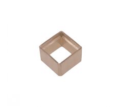 Zetkast vierkant open glad 4.5 x 4.5 mm steenmaat 14 karaat witgoud