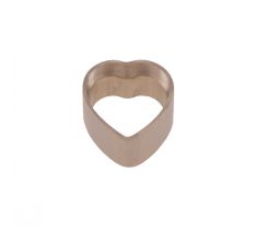 Zetkast hartvorm open glad 6.0 x 6.0 mm 14 karaat witgoud