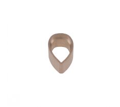 Zetkast peervorm open glad 5.0 x 3.0 mm 14 karaat witgoud