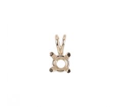 Solitairhanger 2.3 mm 4-poot draadchaton met lusoog 14 karaat witgoud