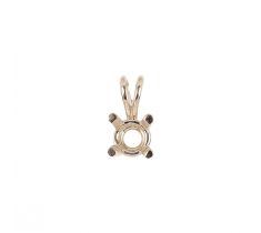 Solitairhanger 4.5 mm 4-poot draadchaton met lusoog 14 karaat witgoud