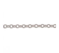Anker collier rond ongeslepen 4.1 mm 14 karaat witgoud