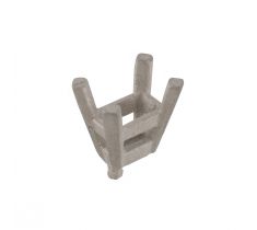 BM chaton model 1 - 5.0 x 3.0 mm 14 karaat witgoud