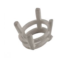 BM chaton model 2 - 9.0 x 7.0 mm 14 karaat witgoud