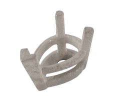 BM chaton model 5 - 10.0 x 7.0 mm 14 karaat witgoud