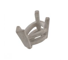 BM chaton model 5 - 8.0 x 5.0 mm 14 karaat witgoud